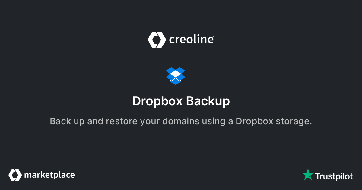 Dropbox Backup · Plesk Extensions · creoline Marketplace