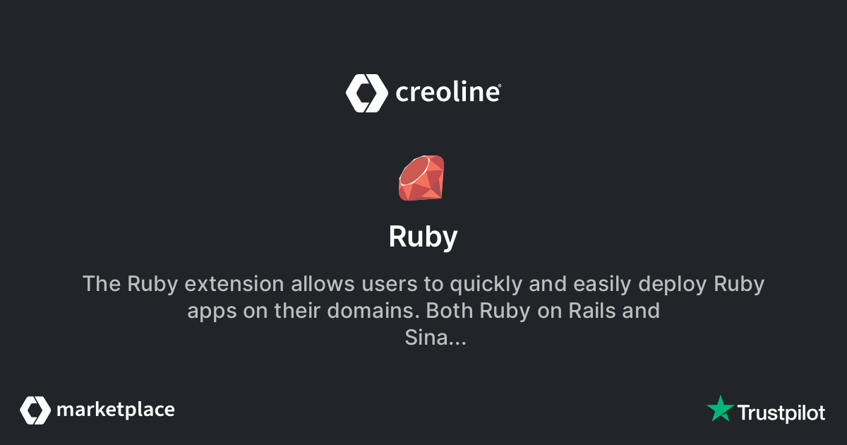 Ruby · Plesk Extensions · creoline Marketplace